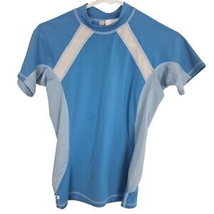Water Girl Womens Patagonia Rash Guard Swimsuit Women M Blue Rash Guard Women